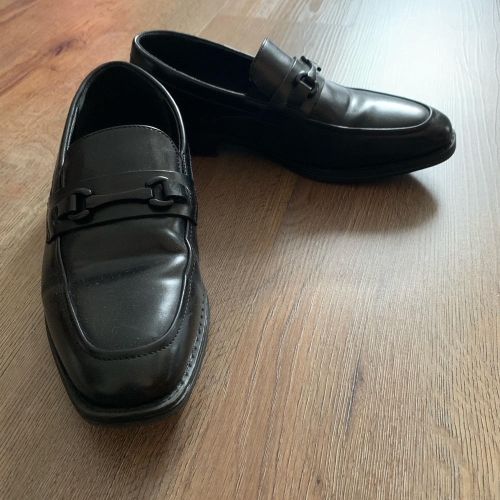 Classic Black Kids Dress Shoes